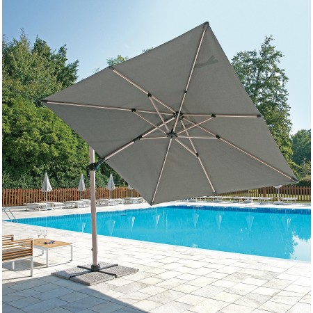 PARASOL ALUMINIUM EFFET BOIS