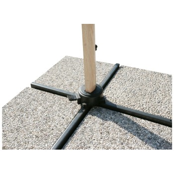 PARASOL ALUMINIUM EFFET BOIS