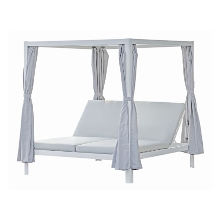 GAZEBO-KONSTRUKTION AUS WEISSEM ALUMINIUM