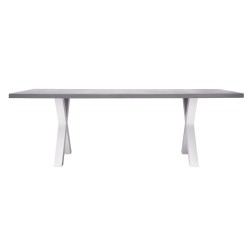 TABLE EXTERIEUR EN ALUMINUIM BLANC