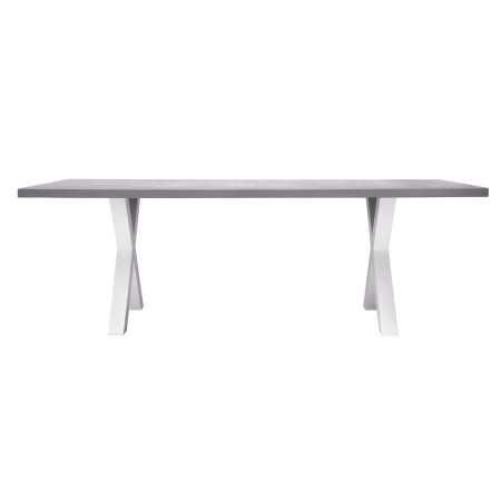 WEISSER ALUMINIUM-AUSSENTISCH