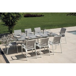 TABLE EXTERIEUR EN ALUMINUIM BLANC 2
