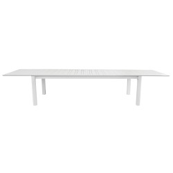 WEISSER ALUMINIUM-AUSSENTISCH