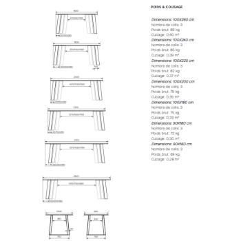 TABLE BOIS BOA