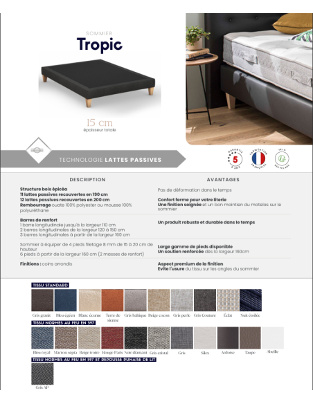 COLLECTION SOMMIERS ET TETE DE LIT