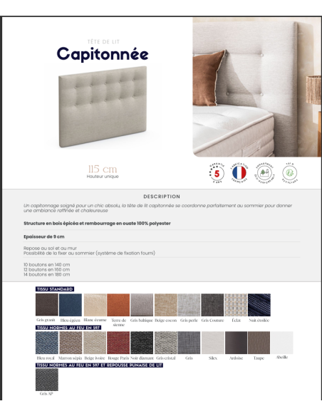 COLLECTION SOMMIERS ET TETE DE LIT