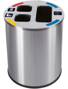 COLLECTEUR DE TRI 40L - 3 COMPARTIMENTS