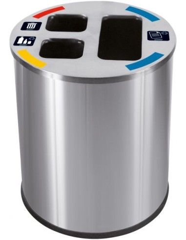 COLLECTEUR DE TRI 40L - 3 COMPARTIMENTS