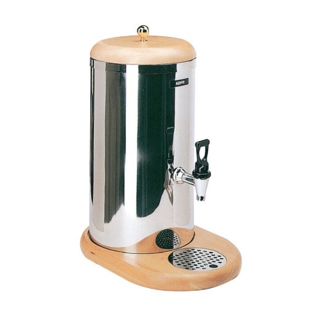 STAINLESS STEEL AND WOODEN HOT DRINK DISPENSERS