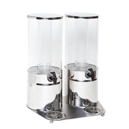 DOUBLE DISTRIBUTEUR DE BOISSONS FROIDES EN INOX