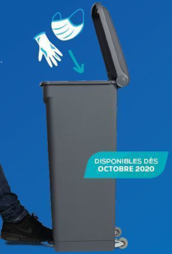 Poubelles et gestion des déchets COLLECTEUR A PEDALE ANTIMICROBIEN